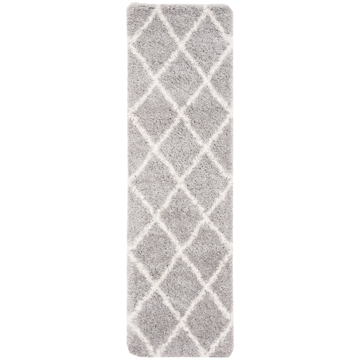 SAFAVIEH Fontana Shag Collection FNT815G Grey / Cream Rug Image 5