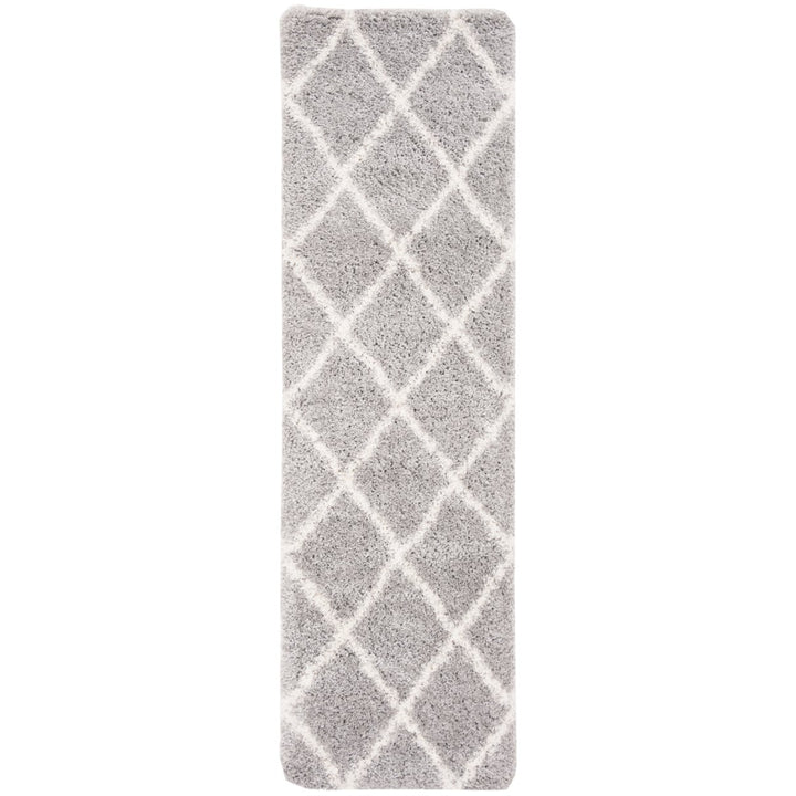 SAFAVIEH Fontana Shag Collection FNT815G Grey / Cream Rug Image 1