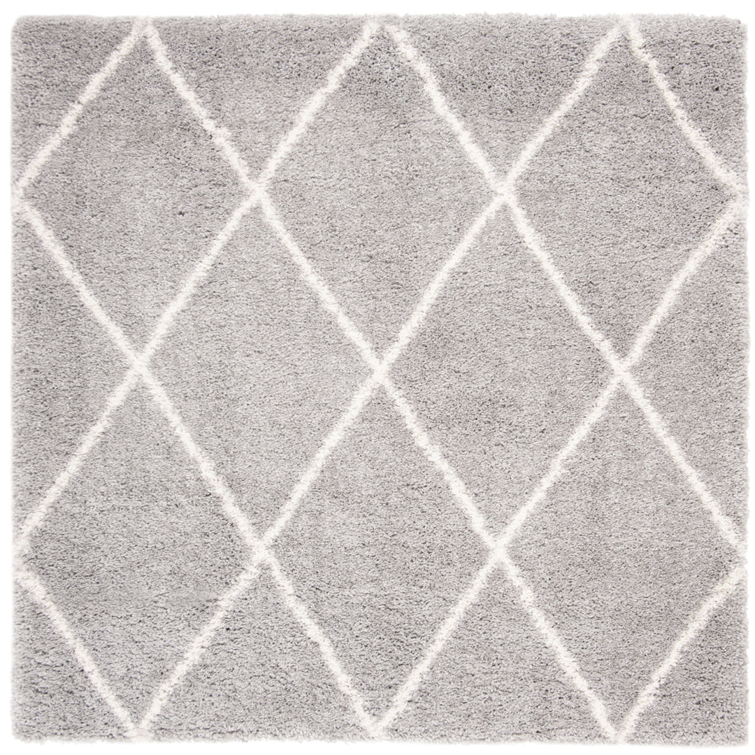 SAFAVIEH Fontana Shag Collection FNT815G Grey / Cream Rug Image 6