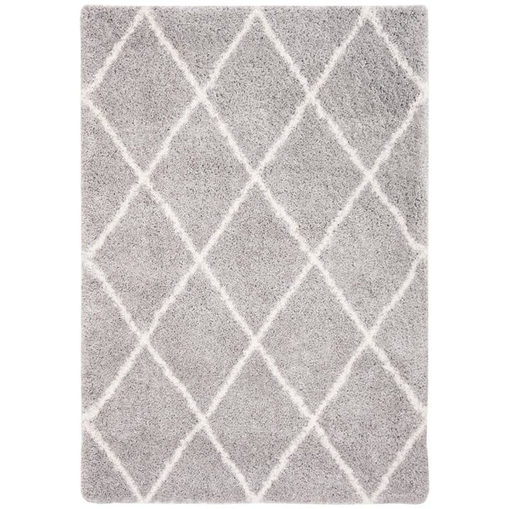 SAFAVIEH Fontana Shag Collection FNT815G Grey / Cream Rug Image 10