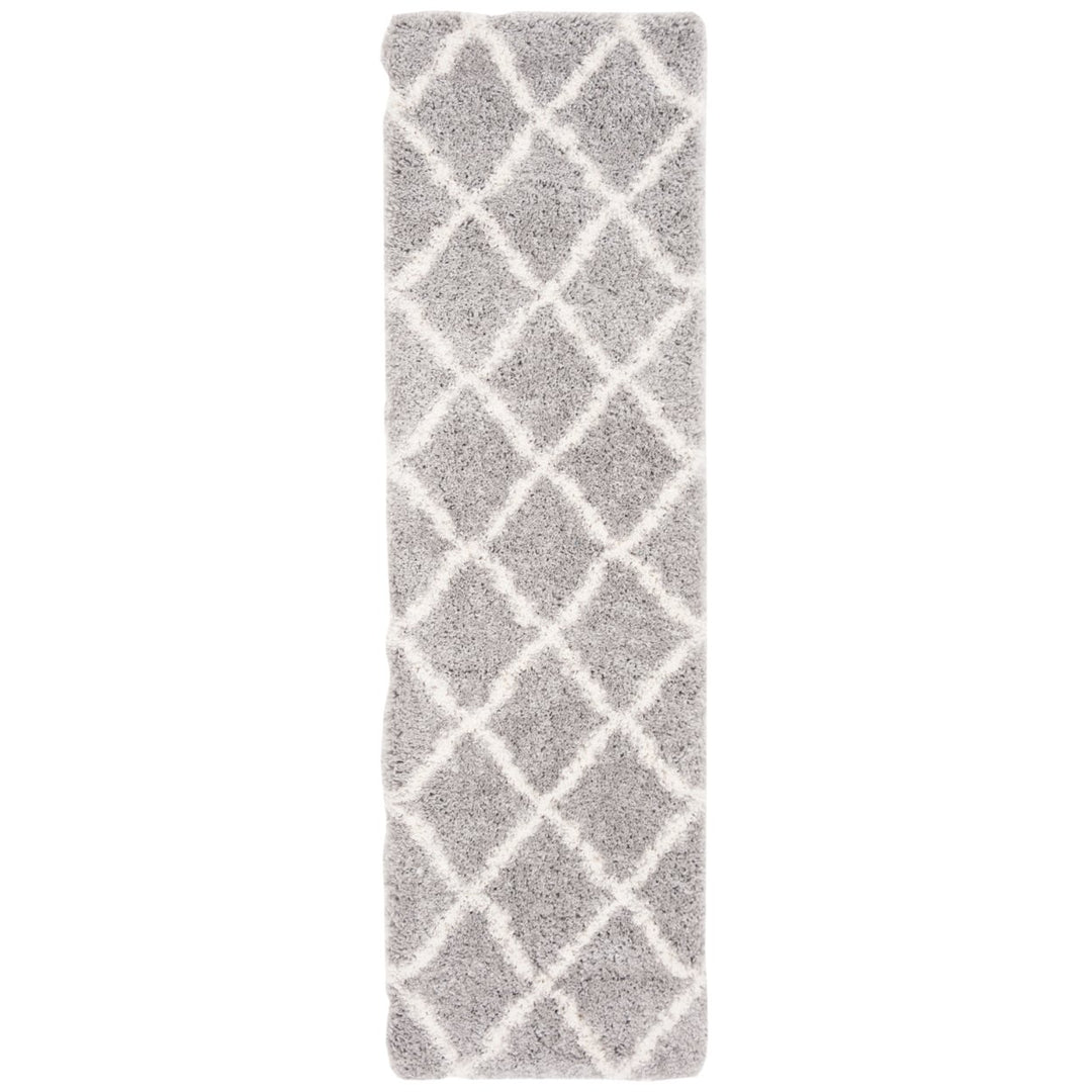 SAFAVIEH Fontana Shag Collection FNT821G Grey / Cream Rug Image 5