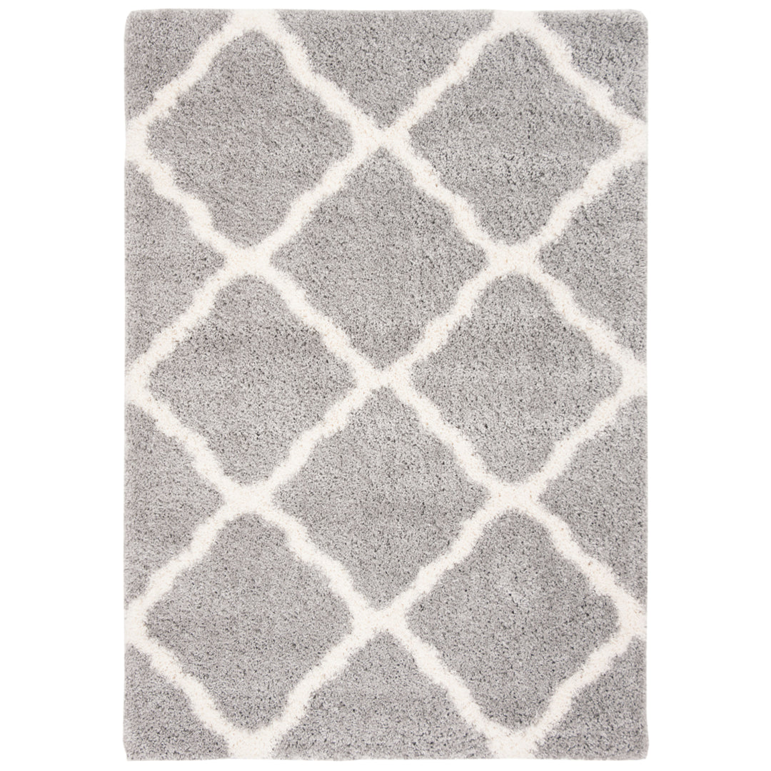 SAFAVIEH Fontana Shag Collection FNT821G Grey / Cream Rug Image 10