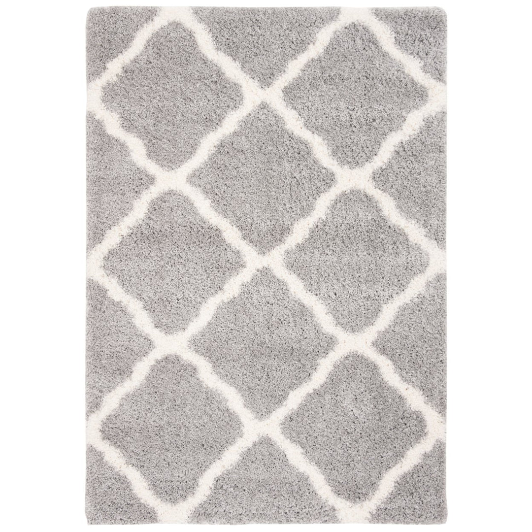 SAFAVIEH Fontana Shag Collection FNT821G Grey / Cream Rug Image 1