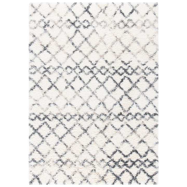 SAFAVIEH Fontana Shag Collection FNT845A Ivory / Grey Rug Image 1