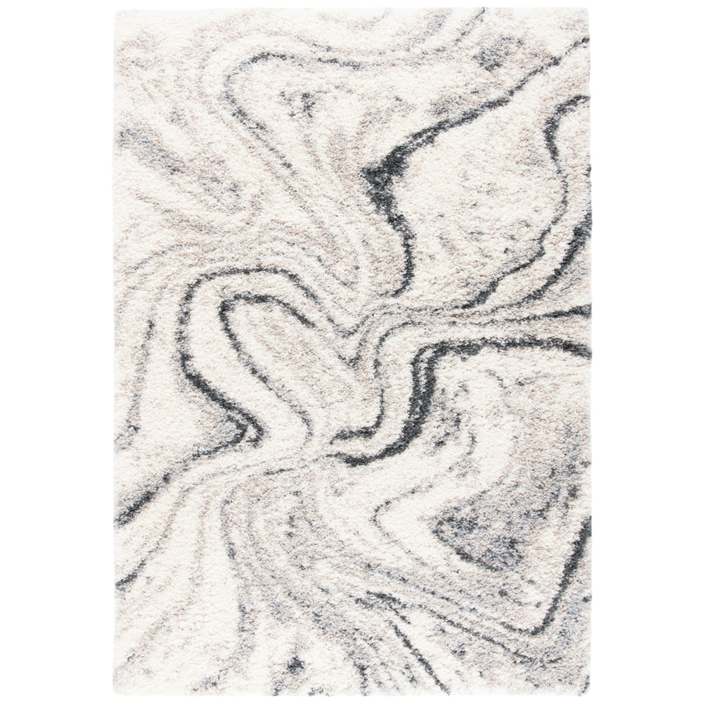 SAFAVIEH FNT848A Fontana Shag 800 Ivory / Grey Image 2