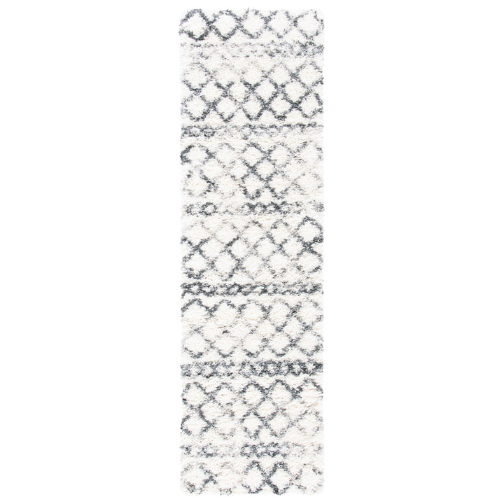 SAFAVIEH Fontana Shag Collection FNT845A Ivory / Grey Rug Image 5