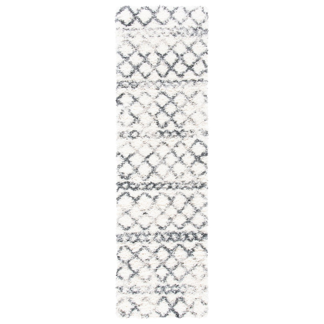 SAFAVIEH Fontana Shag Collection FNT845A Ivory / Grey Rug Image 1