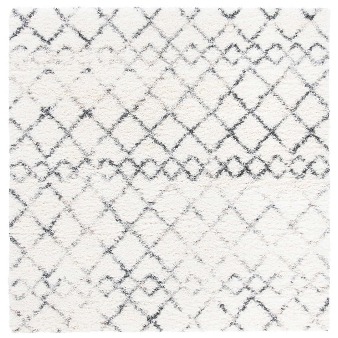 SAFAVIEH Fontana Shag Collection FNT845A Ivory / Grey Rug Image 6