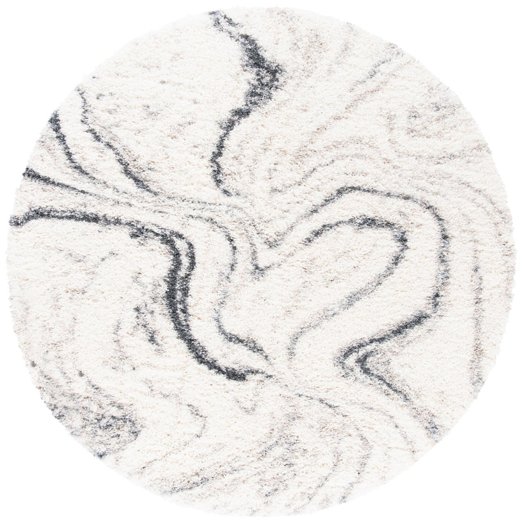 SAFAVIEH FNT848A Fontana Shag 800 Ivory / Grey Image 3