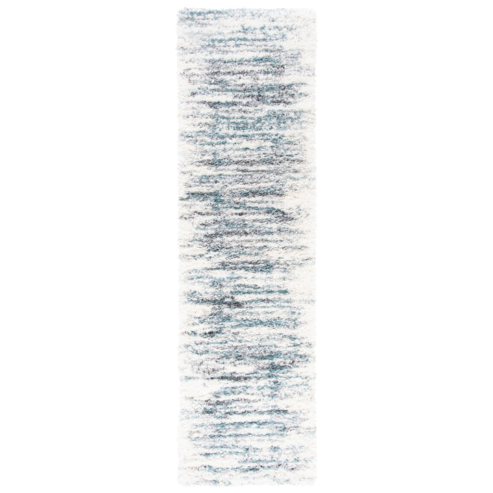 SAFAVIEH Fontana Shag Collection FNT850B Ivory / Teal Rug Image 4