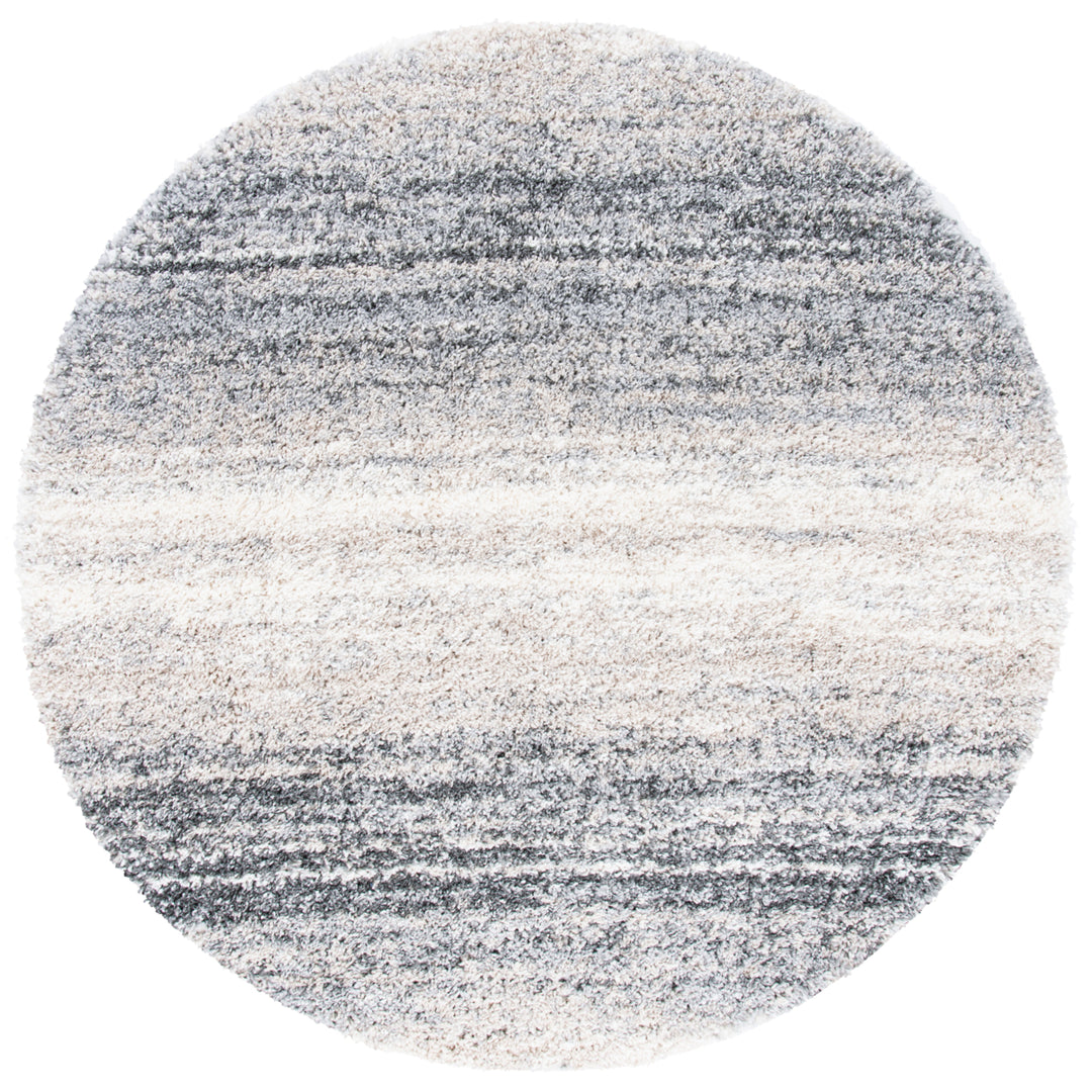 SAFAVIEH Fontana Shag Collection FNT852A Ivory / Grey Rug Image 4