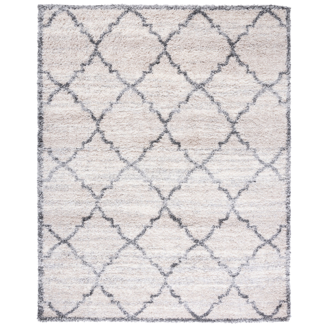 SAFAVIEH Fontana Shag Collection FNT854F Ivory / Grey Rug Image 1