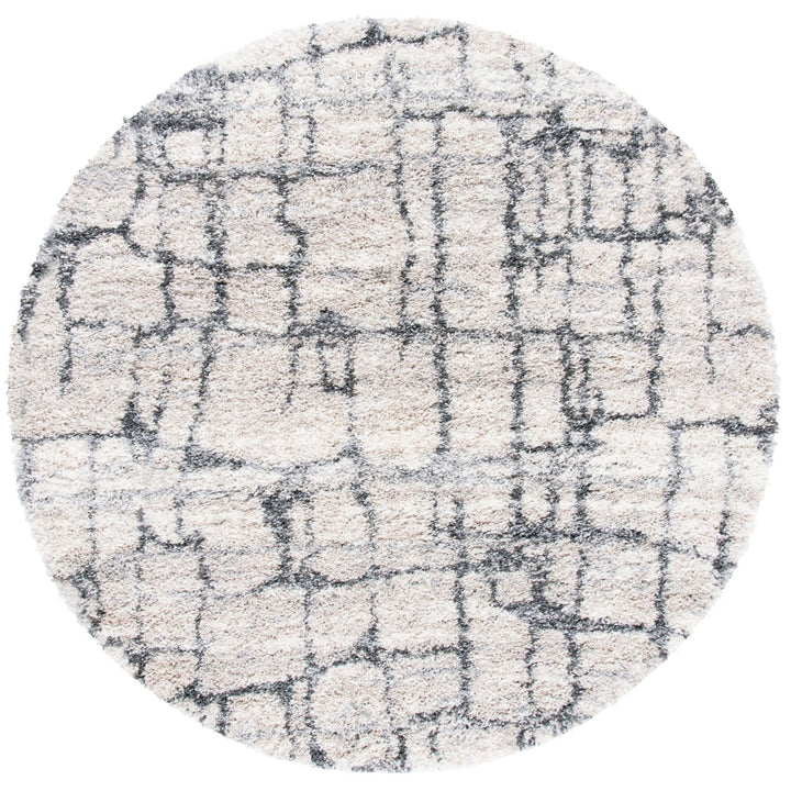 SAFAVIEH Fontana Shag Collection FNT851A Ivory / Grey Rug Image 1