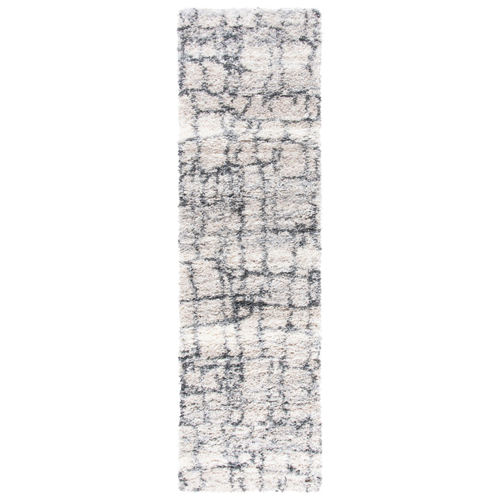 SAFAVIEH Fontana Shag Collection FNT851A Ivory / Grey Rug Image 5