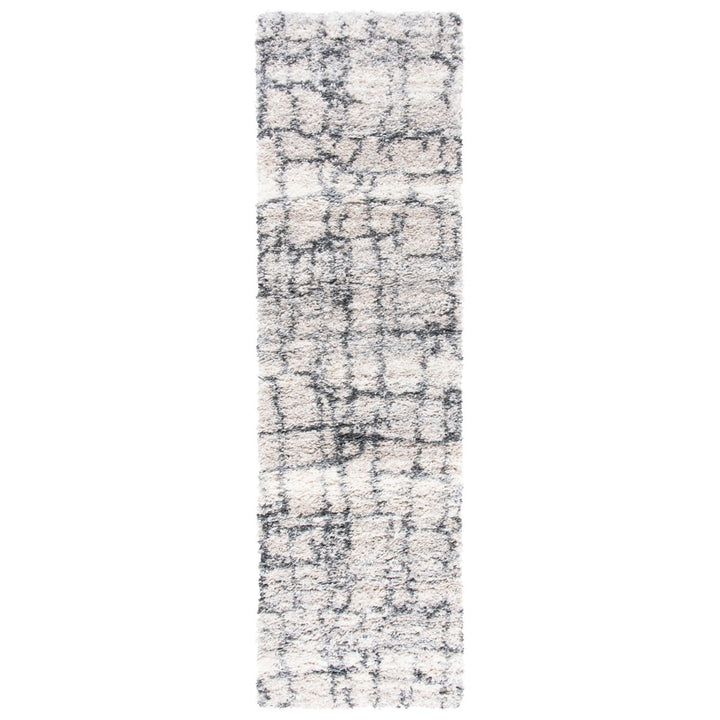 SAFAVIEH Fontana Shag Collection FNT851A Ivory / Grey Rug Image 1