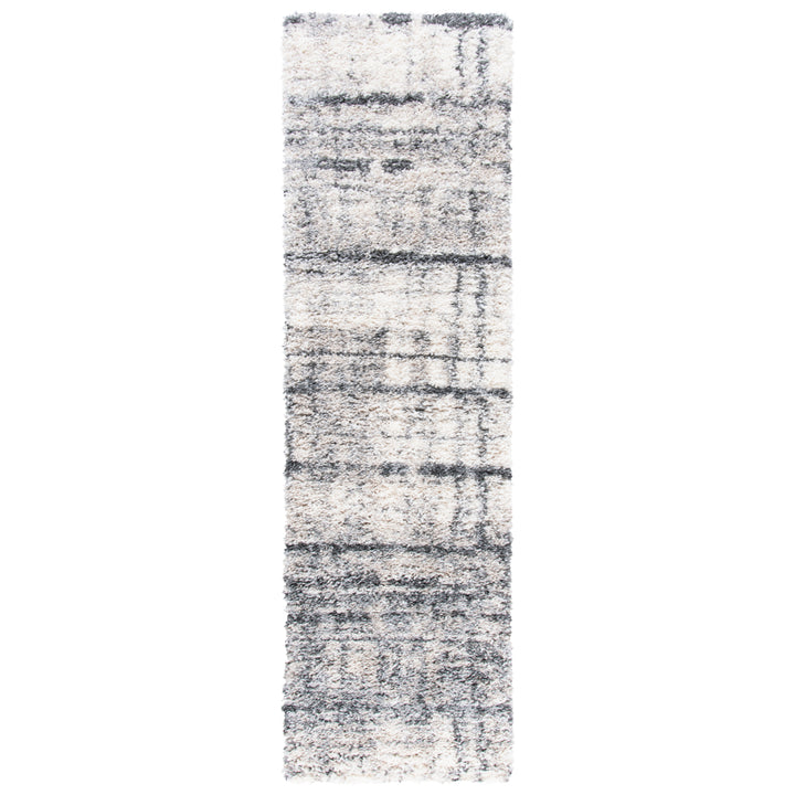 SAFAVIEH Fontana Shag Collection FNT855A Ivory / Grey Rug Image 5