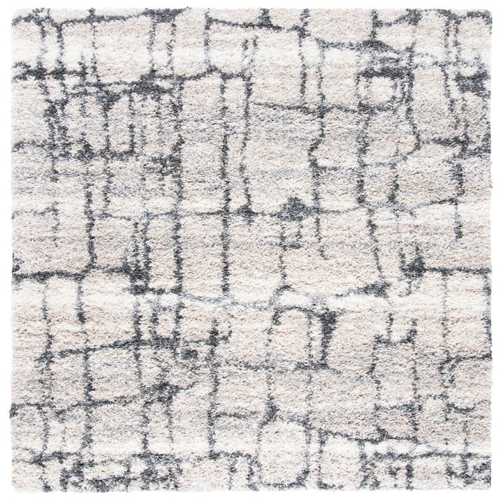 SAFAVIEH Fontana Shag Collection FNT851A Ivory / Grey Rug Image 1