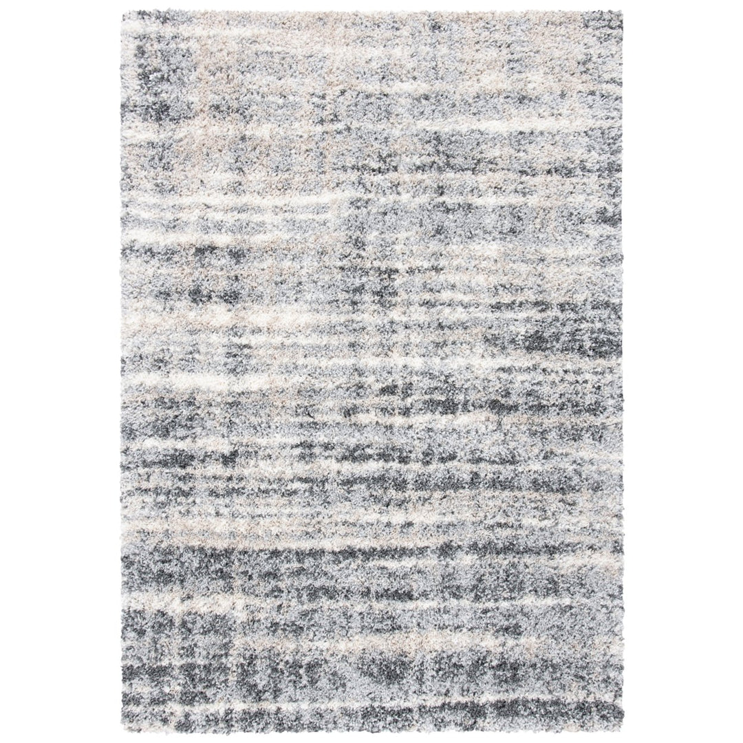 SAFAVIEH Fontana Shag Collection FNT856G Grey / Ivory Rug Image 1