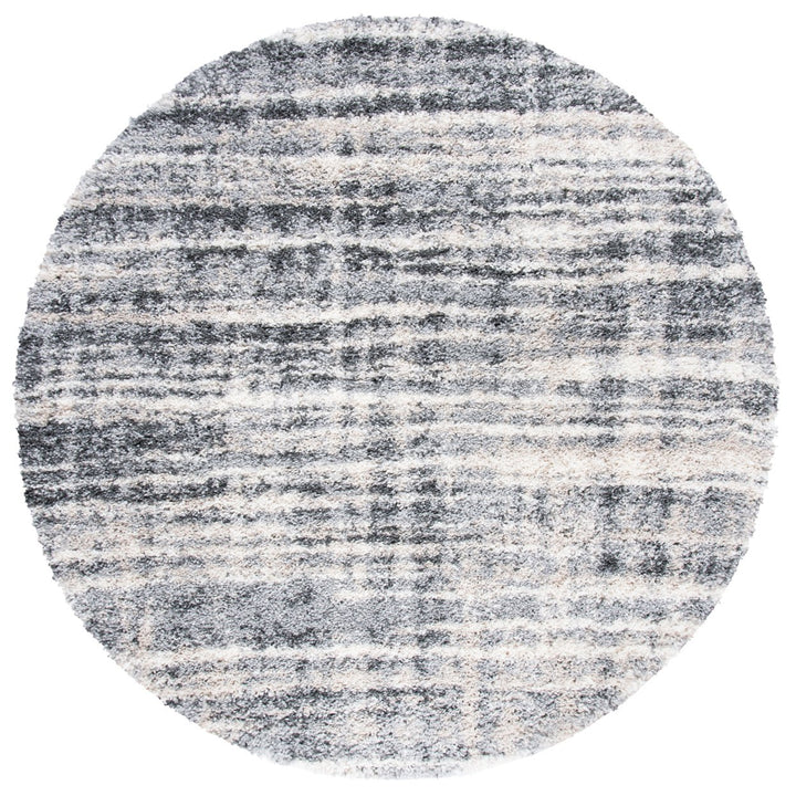 SAFAVIEH Fontana Shag Collection FNT856G Grey / Ivory Rug Image 4