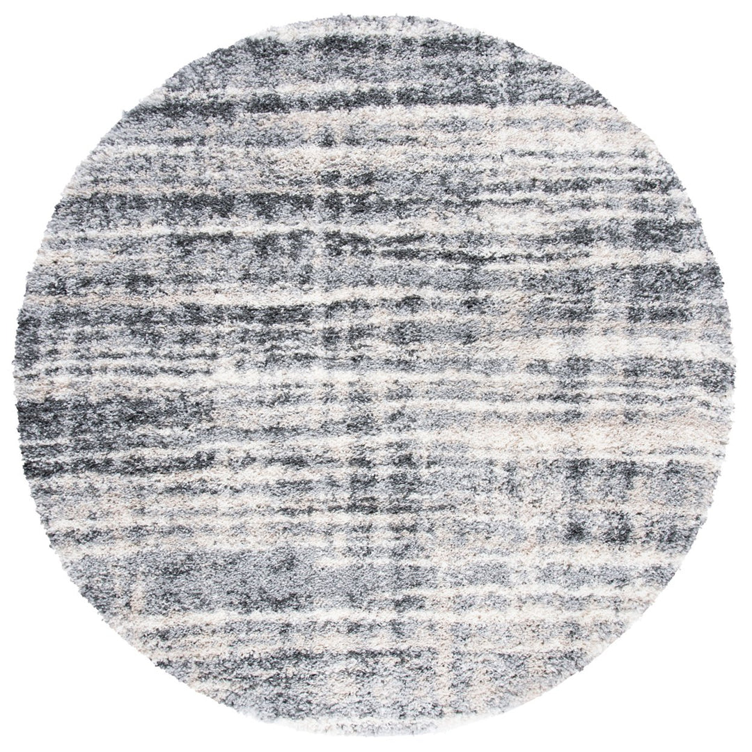 SAFAVIEH Fontana Shag Collection FNT856G Grey / Ivory Rug Image 1