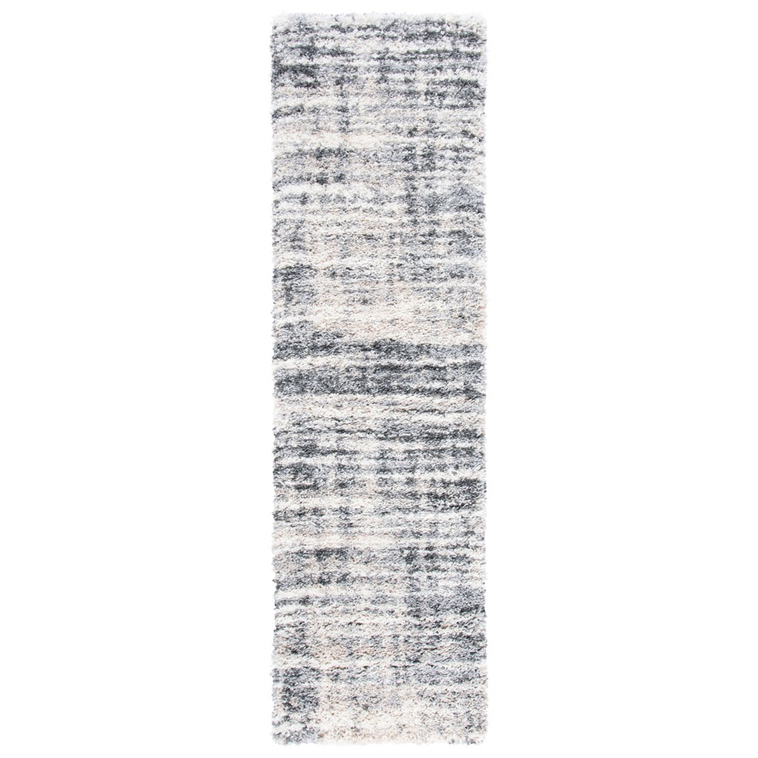 SAFAVIEH Fontana Shag Collection FNT856G Grey / Ivory Rug Image 5