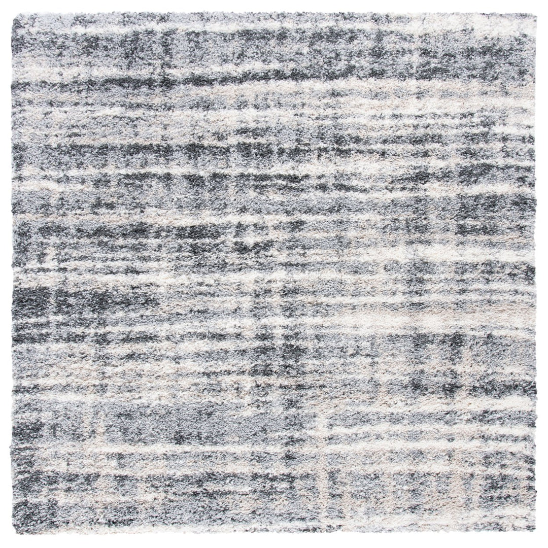 SAFAVIEH Fontana Shag Collection FNT856G Grey / Ivory Rug Image 1