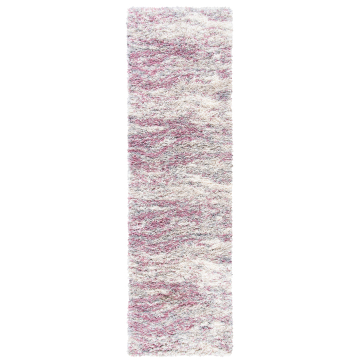 SAFAVIEH Fontana Shag Collection FNT875U Pink / Grey Rug Image 5