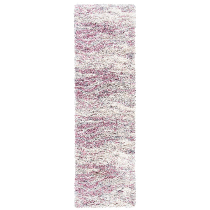 SAFAVIEH Fontana Shag Collection FNT875U Pink / Grey Rug Image 1