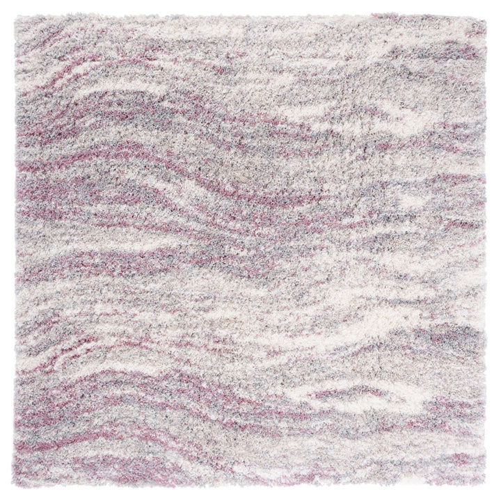 SAFAVIEH Fontana Shag Collection FNT875U Pink / Grey Rug Image 1