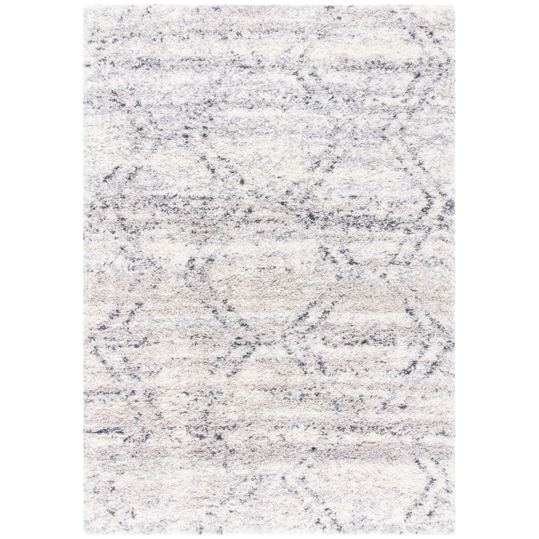 SAFAVIEH Fontana Shag Collection FNT881A Ivory / Grey Rug Image 1