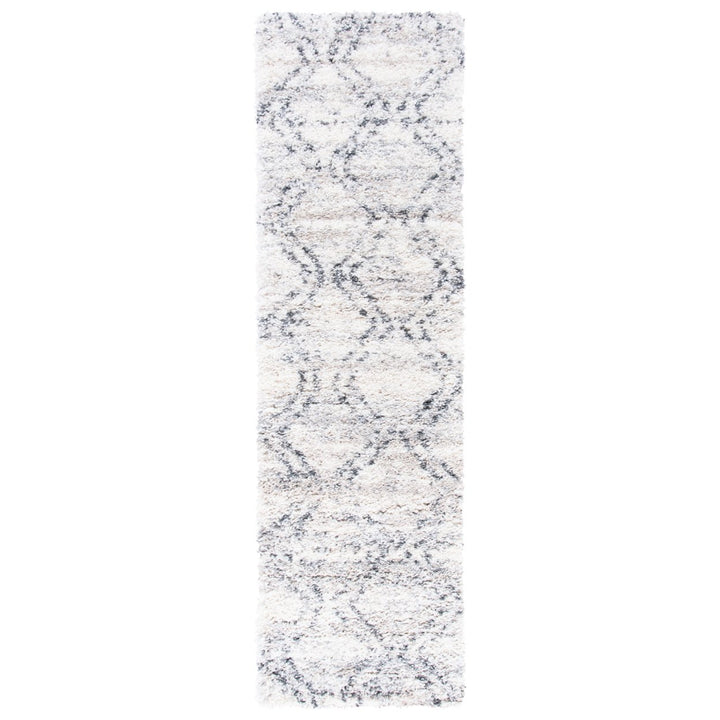 SAFAVIEH Fontana Shag Collection FNT881A Ivory / Grey Rug Image 1