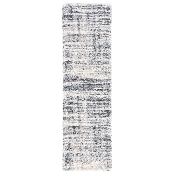 SAFAVIEH Fontana Shag Collection FNT856G Grey / Ivory Rug Image 10