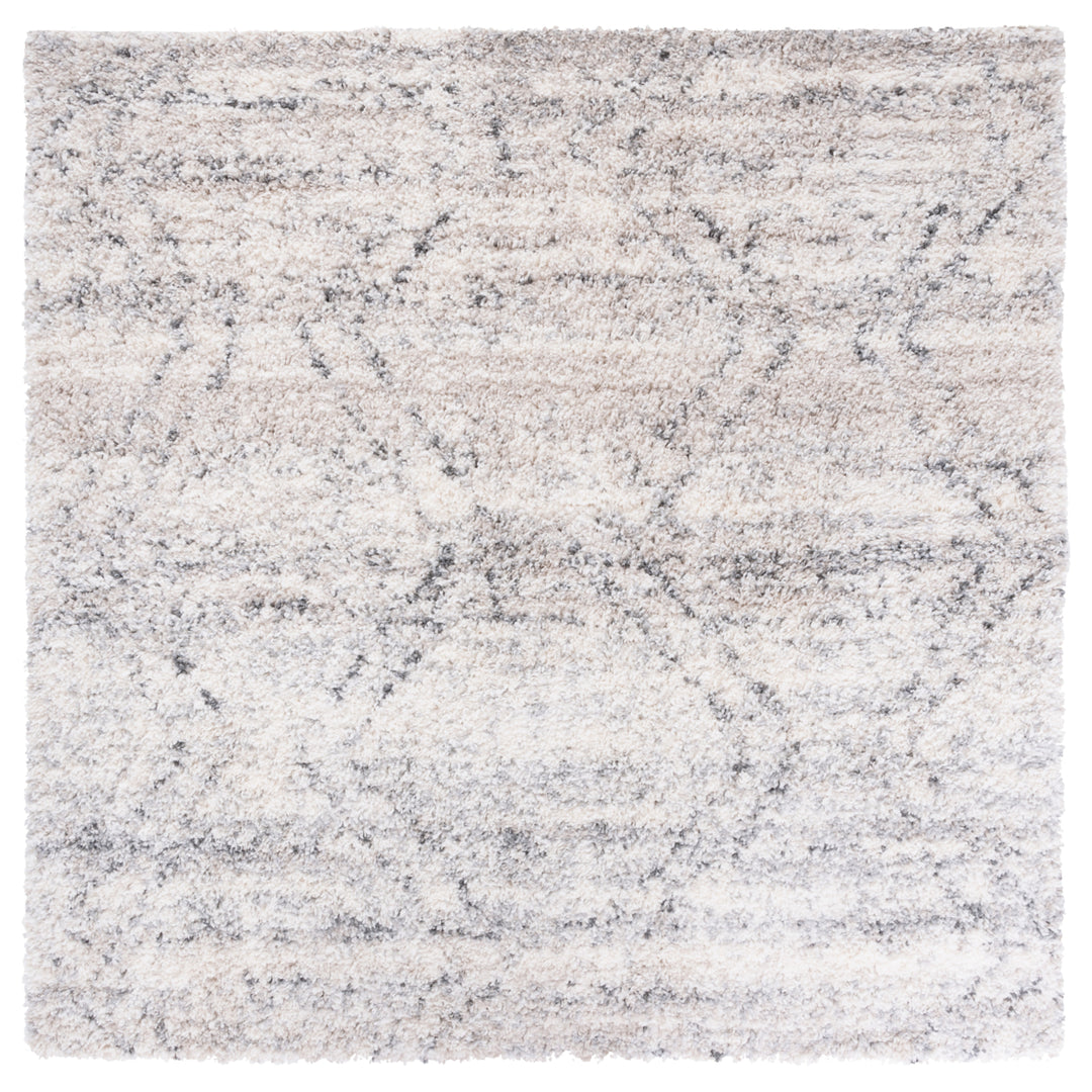 SAFAVIEH Fontana Shag Collection FNT881A Ivory / Grey Rug Image 5