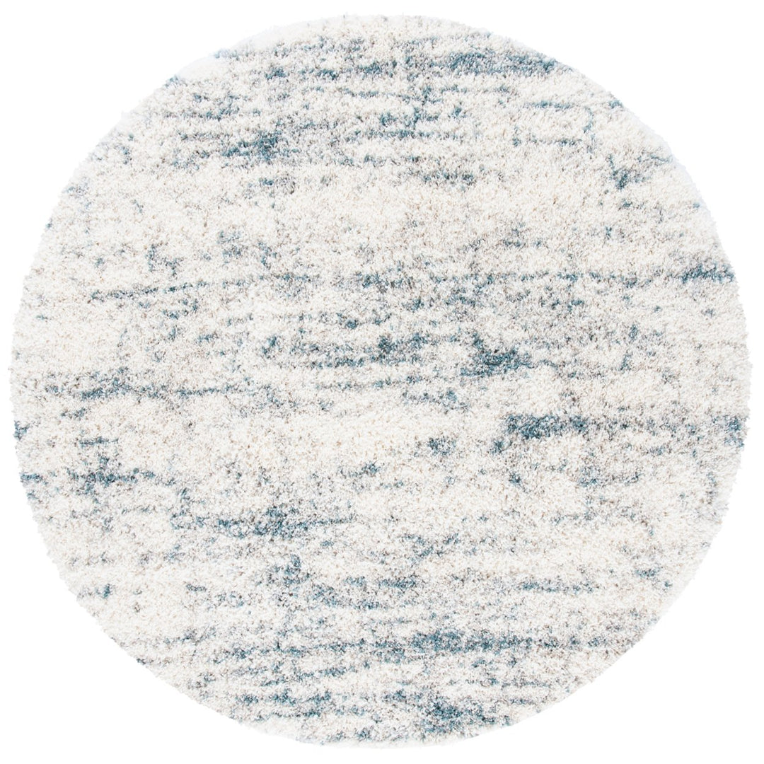 SAFAVIEH Fontana Shag Collection FNT873A Ivory / Teal Rug Image 4