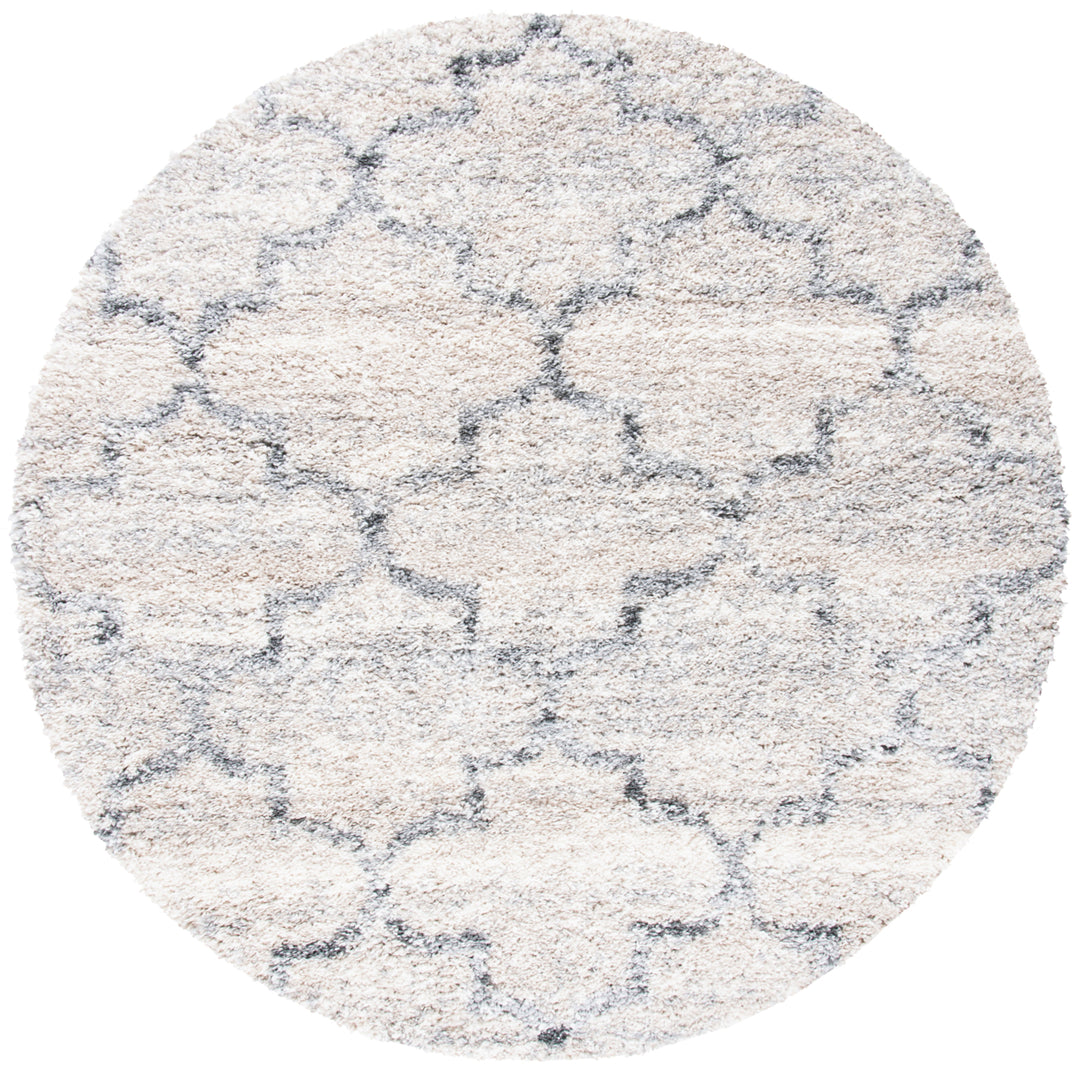 SAFAVIEH Fontana Shag Collection FNT888F Grey / Ivory Rug Image 4