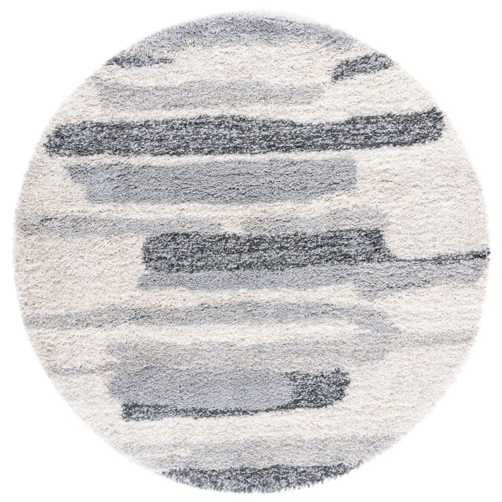 SAFAVIEH FNT890F Fontana Shag 800 Grey / Ivory Image 2