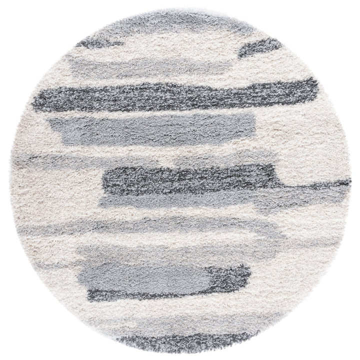 SAFAVIEH FNT890F Fontana Shag 800 Grey / Ivory Image 1