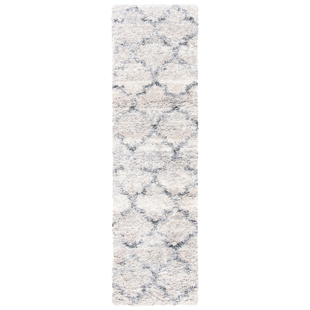 SAFAVIEH Fontana Shag Collection FNT888F Grey / Ivory Rug Image 5