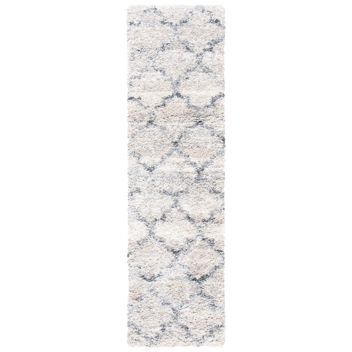 SAFAVIEH Fontana Shag Collection FNT888F Grey / Ivory Rug Image 5