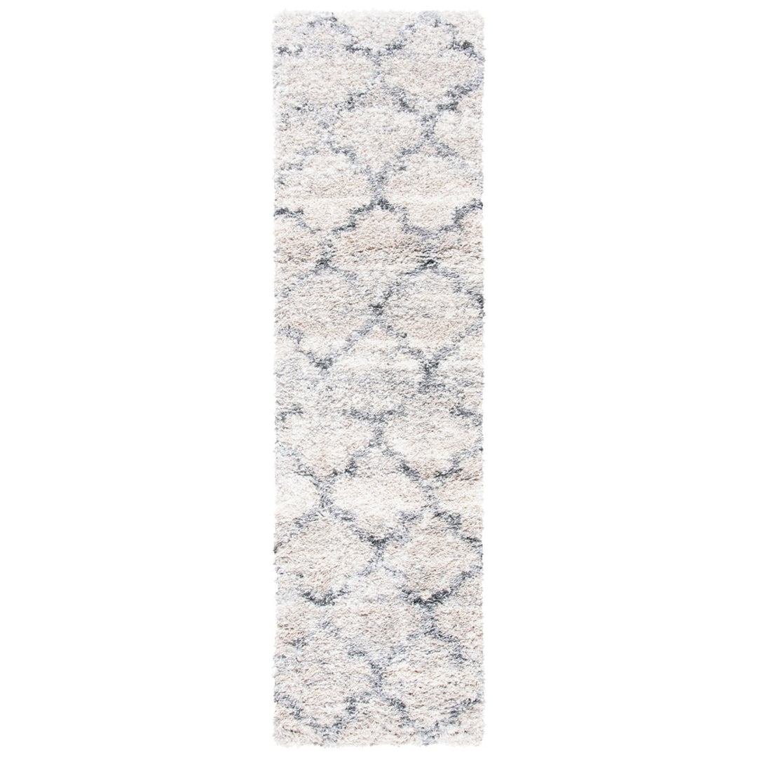 SAFAVIEH Fontana Shag Collection FNT888F Grey / Ivory Rug Image 1