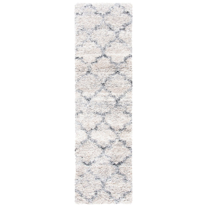 SAFAVIEH Fontana Shag Collection FNT888F Grey / Ivory Rug Image 1