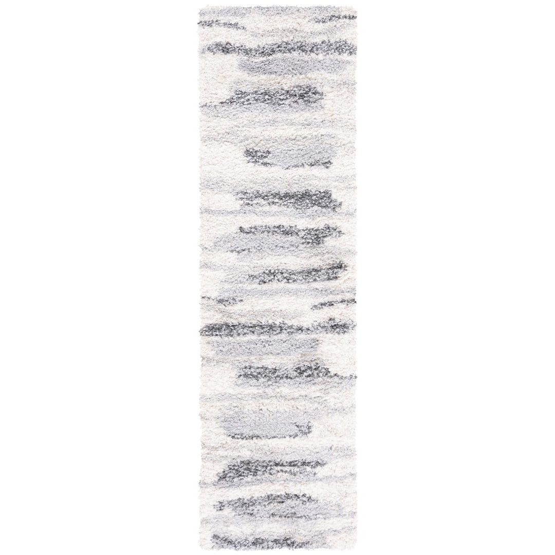 SAFAVIEH FNT890F Fontana Shag 800 Grey / Ivory Image 3