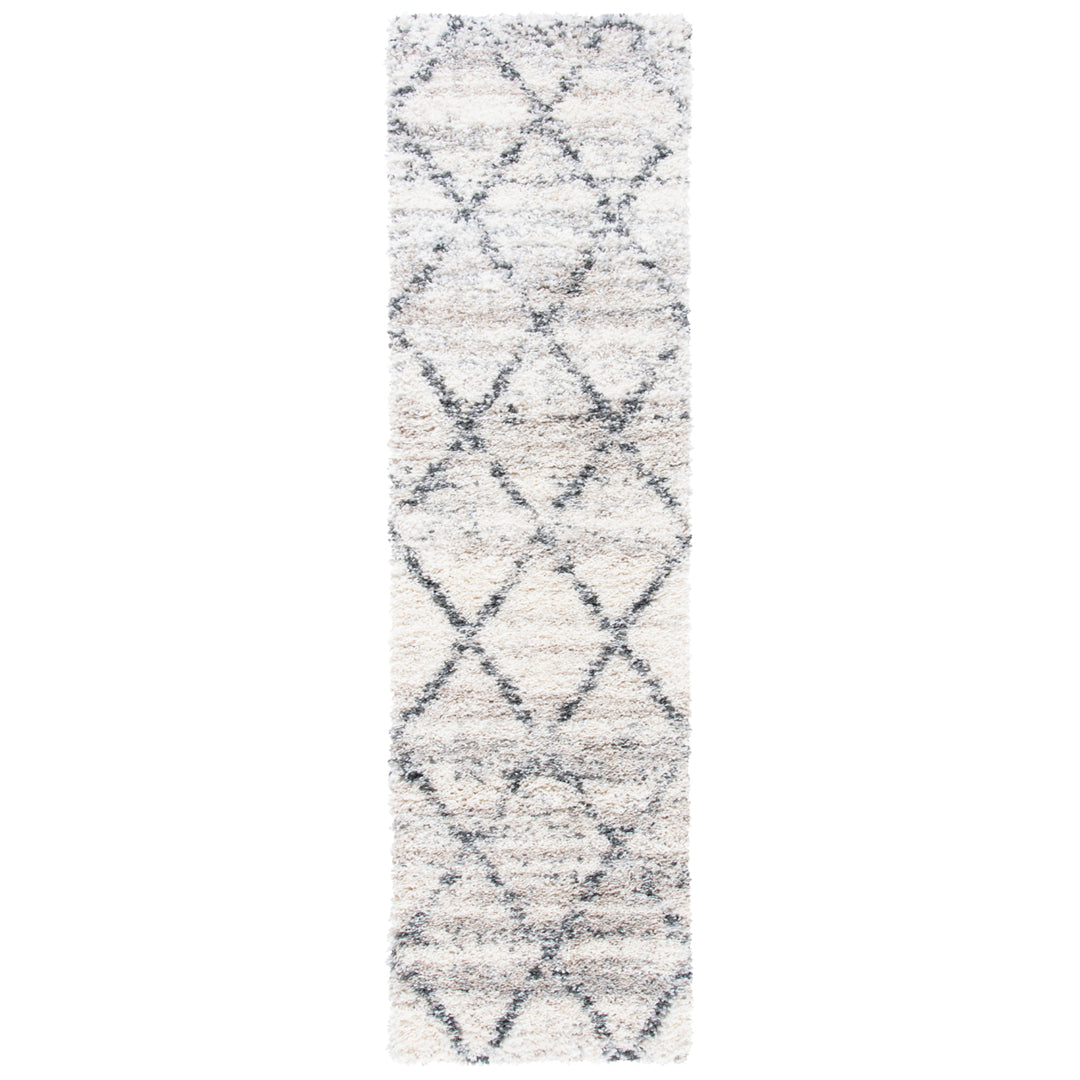 SAFAVIEH FNT886F Fontana Shag 800 Grey / Ivory Image 4