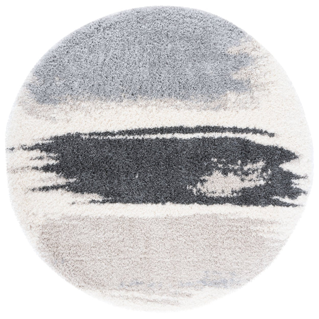 SAFAVIEH FNT898F Fontana Shag 800 Grey / Ivory Image 1