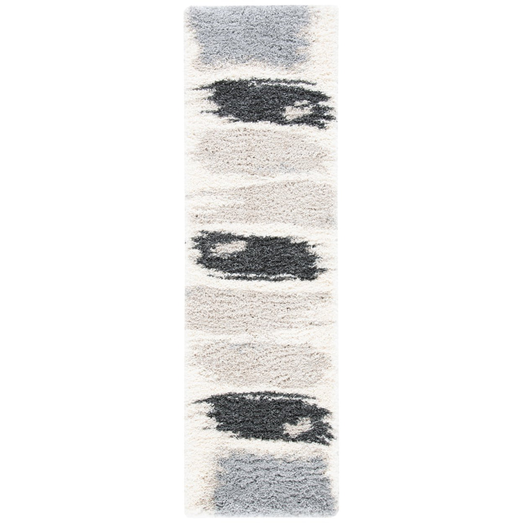 SAFAVIEH FNT898F Fontana Shag 800 Grey / Ivory Image 3