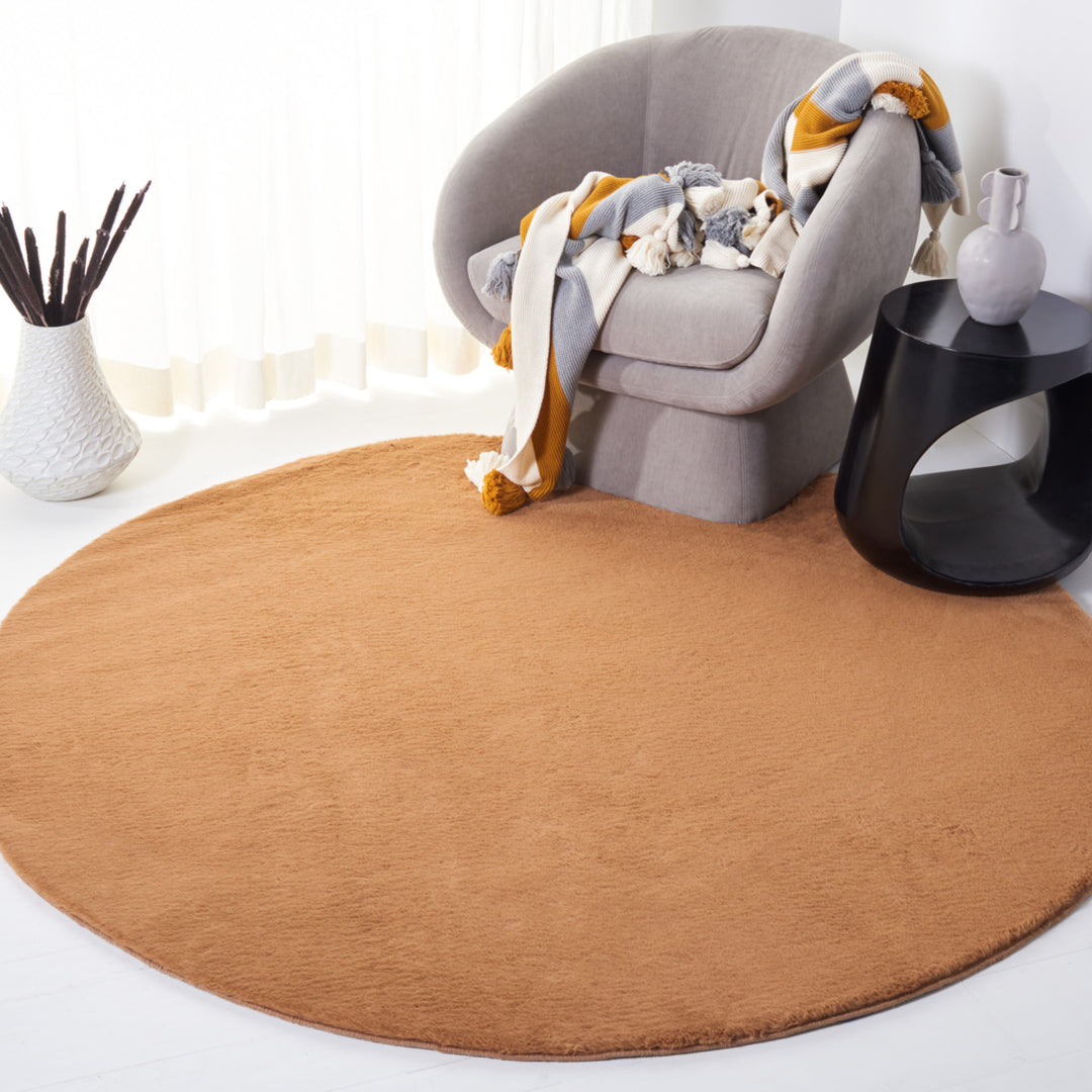 SAFAVIEH Faux Rabbit faux Collection FRF500T Brown Rug Image 2