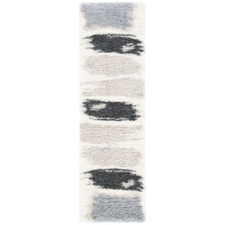 SAFAVIEH FNT898F Fontana Shag 800 Grey / Ivory Image 5