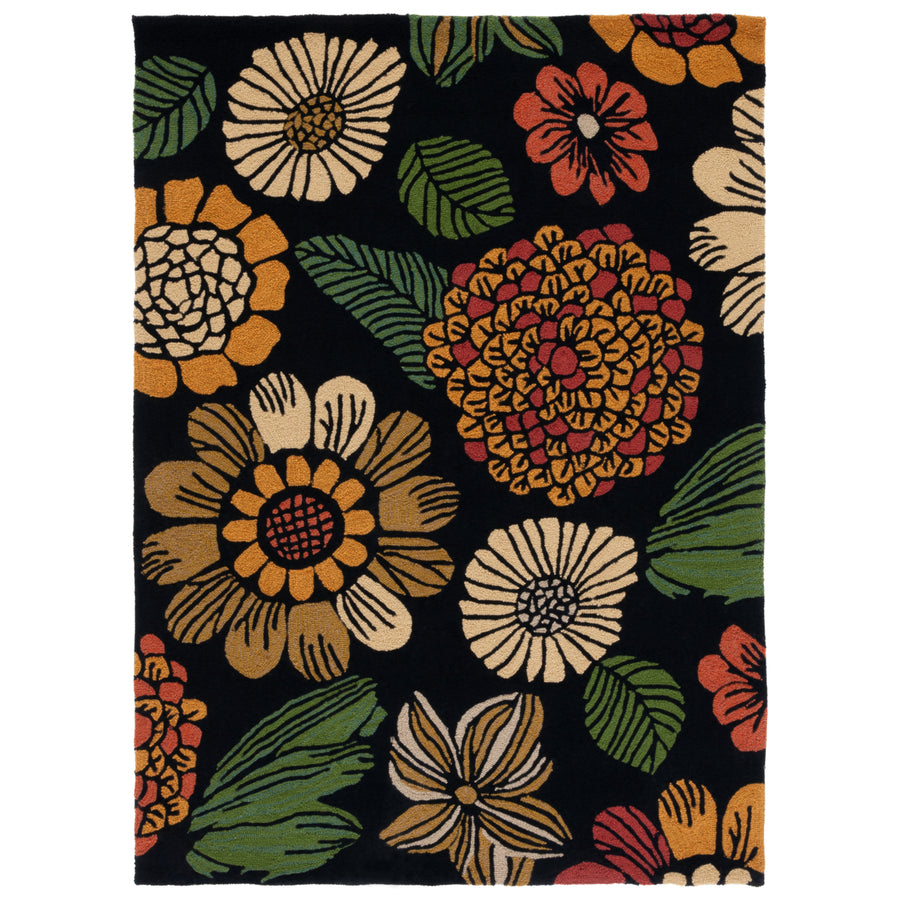 SAFAVIEH Four Seasons FRS391E Hand-hooked Black Rug Image 1