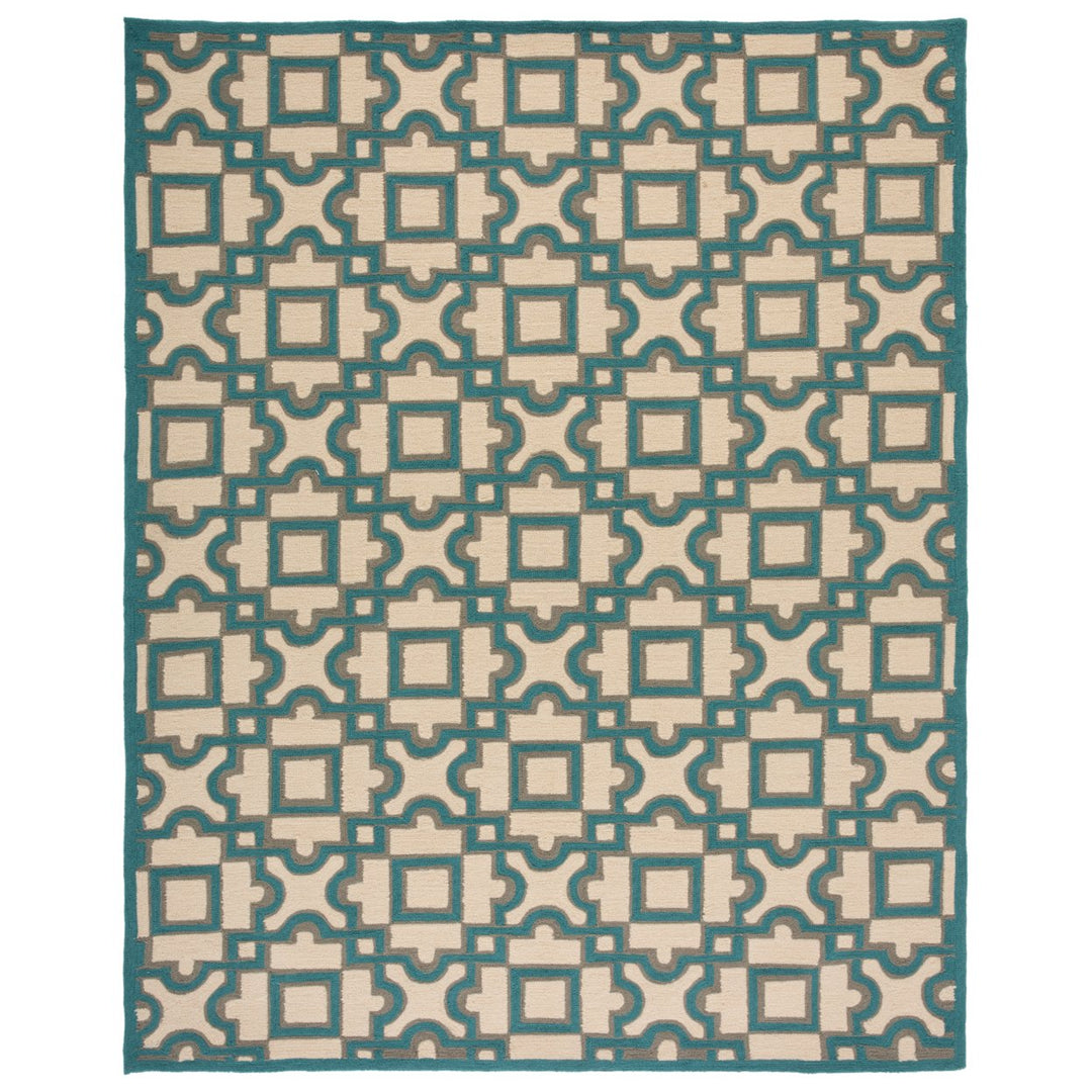 SAFAVIEH Four Seasons FRS398B Ivory / Aqua Rug Image 1