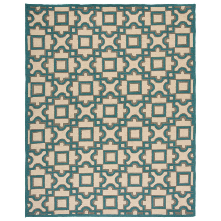 SAFAVIEH Four Seasons FRS398B Ivory / Aqua Rug Image 1